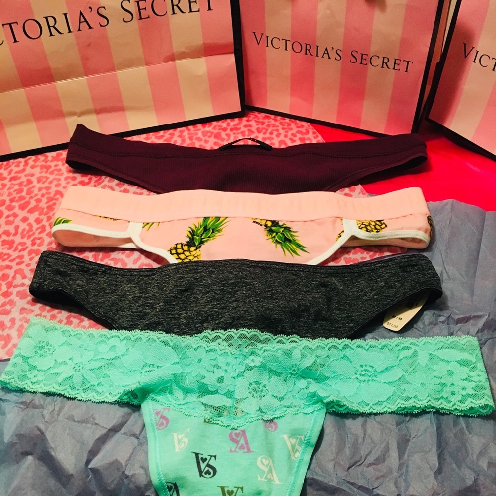 🍒Lot of 3 Thongs by PINK/Victoria’s Secret!